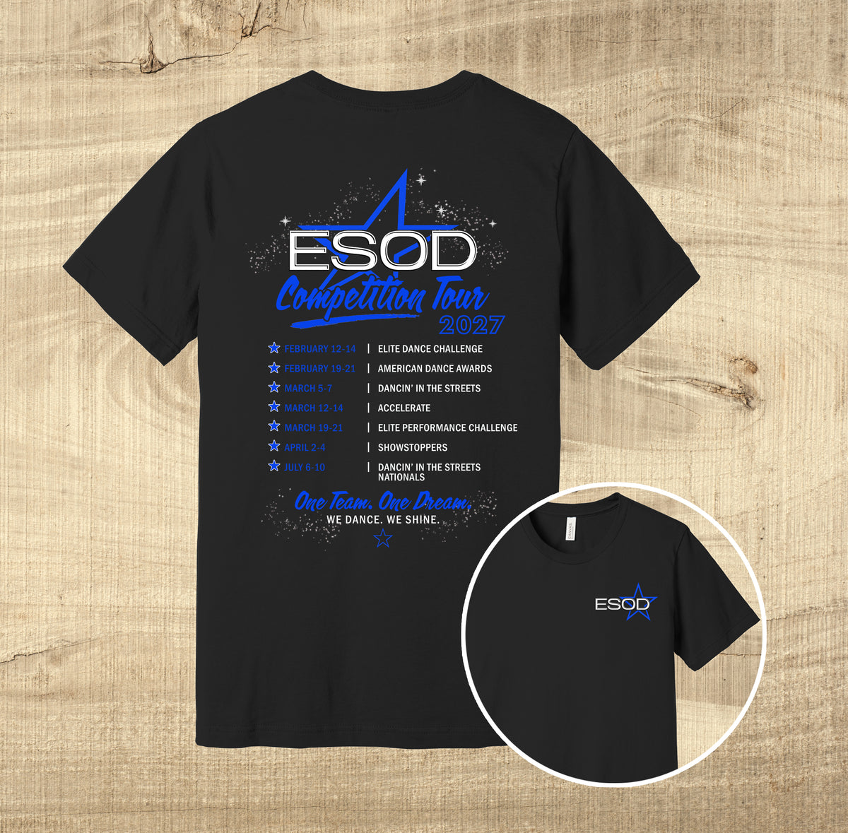 ESOD Competition Team Tour 2027 t-shirt