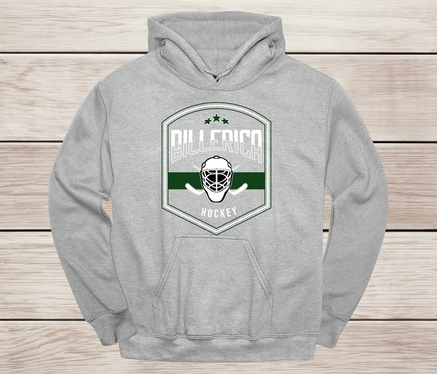Billerica Hockey Hoodie- Shield Design - Team Spirit Wear
