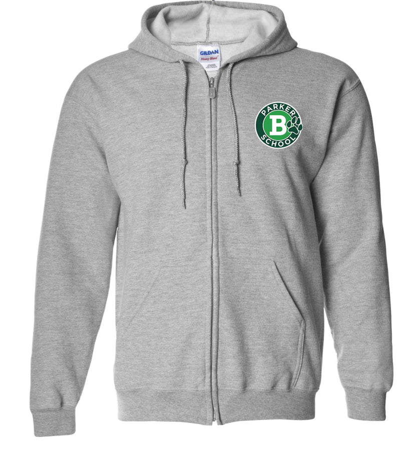 Parker logo full zip hoodie