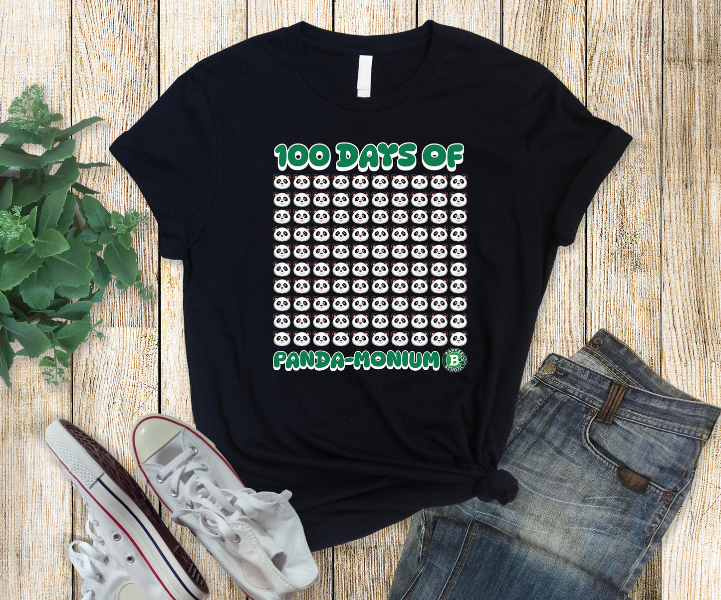 100 Days of Panda-monium T-Shirt - School Spirit Apparel