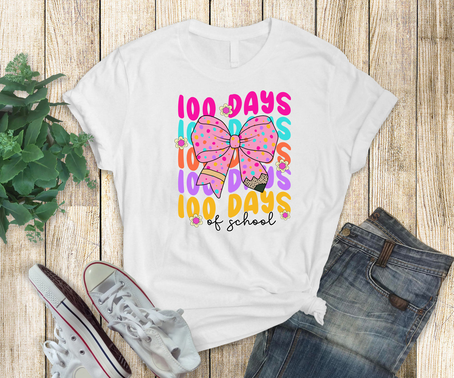 100 Days of School t-shirts- School Spirit Wear