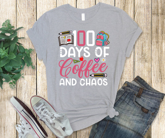 100 Days of School t-shirts for teachers - Custom Teacher Apparel