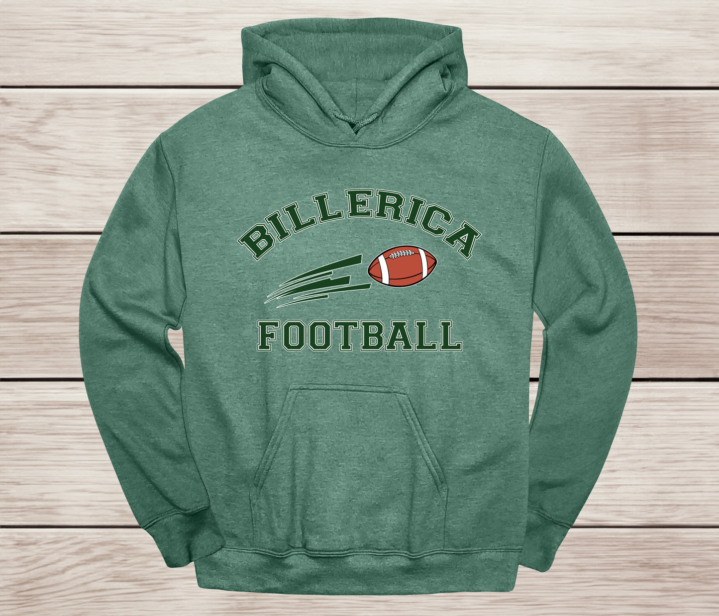 Billerica Football Hoodie- Arch Design