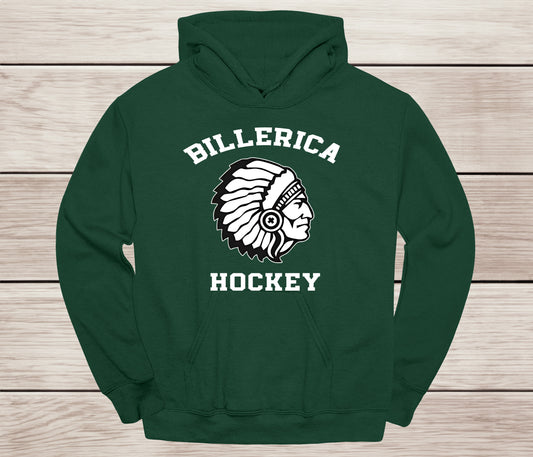 Billerica Hockey design sweatshirt w/mascot- Team Spirit Wear