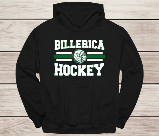 Billerica Hockey Stripe Design Sweatshirt- Team Spirit Wear