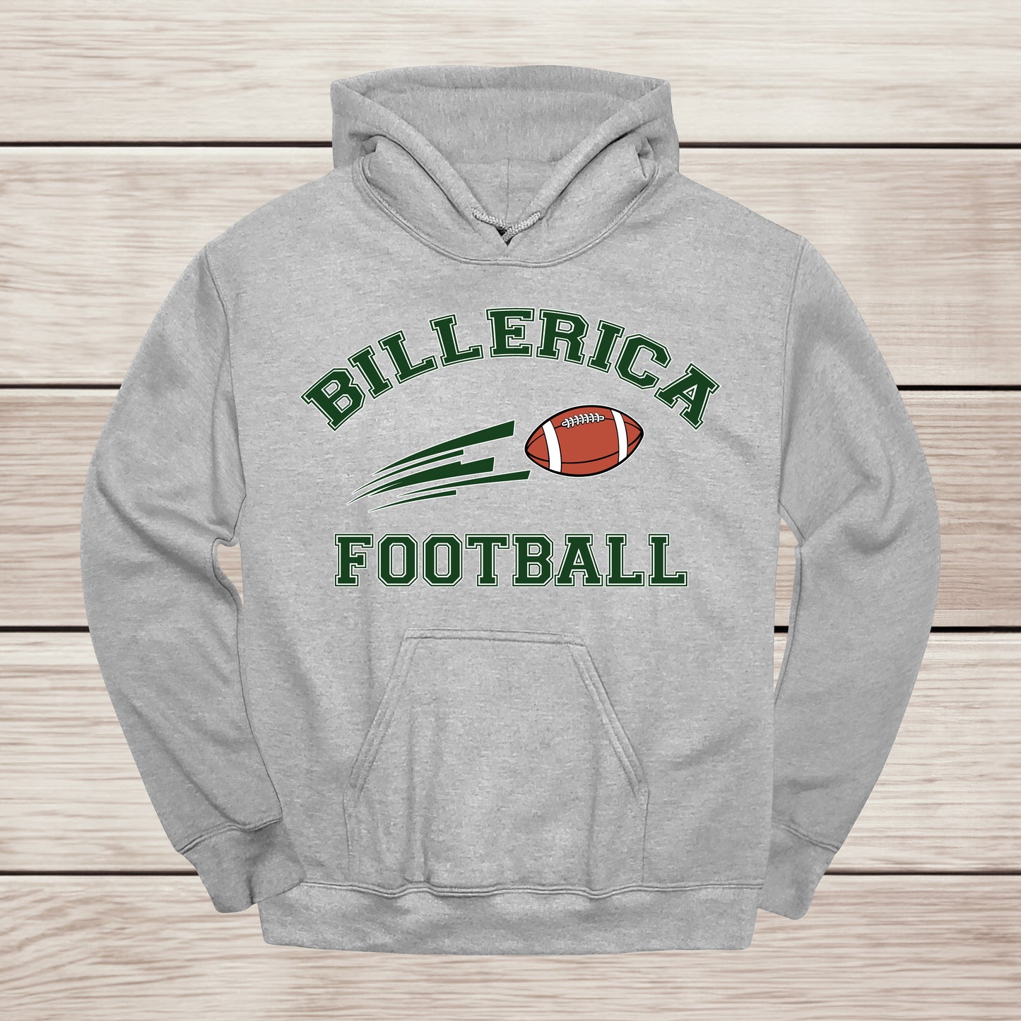 Billerica Football Hoodie- Arch Design