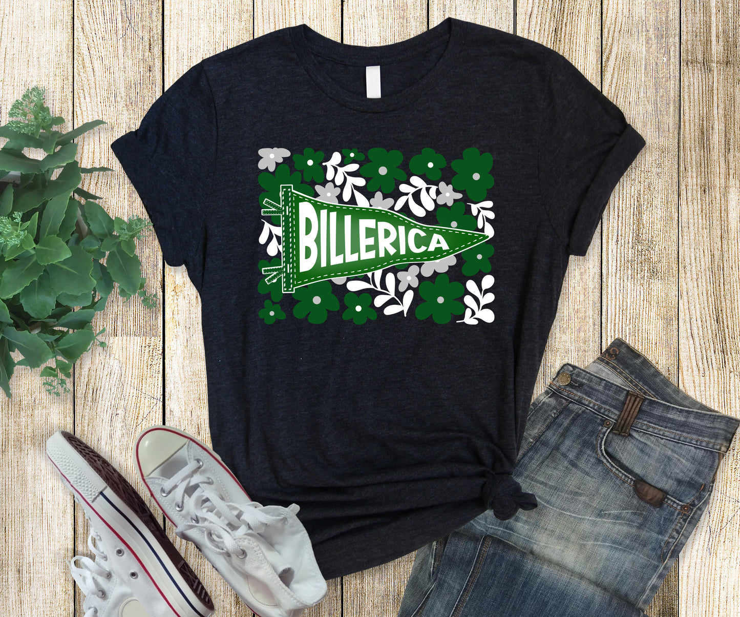 Billerica floral pennant design - Team Spirit Wear