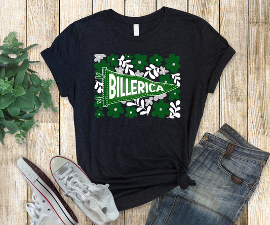 Billerica floral pennant design - Team Spirit Wear