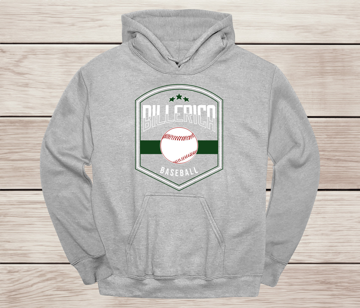 Billerica Baseball Hoodie- Shield Design - Team Spirit Wear
